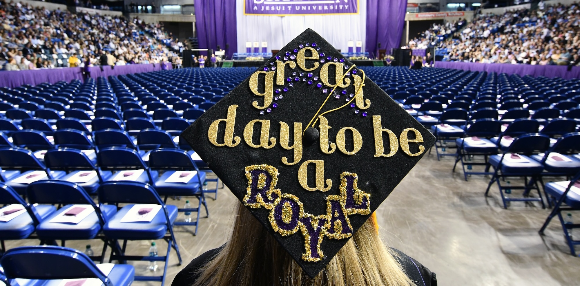 Commencement cap "Great Day to be a Royal"