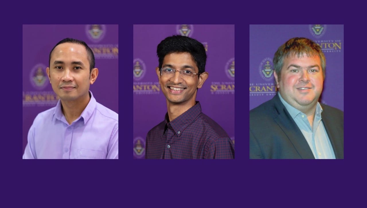 University of Scranton chemistry faculty members Gerard Dumancas, Ph.D., and Riddhiman Medhi, Ph.D., and Bryan R. Crable, Ph.D., managing director of North Country Bee Works and assistant professor of microbiology at Pennsylvania Western University, were awarded a $50,000 National Science Foundation (NSF) research grant to develop a smartphone and spectrometry purity test for honey. 