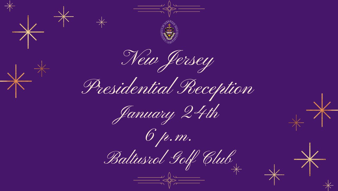 A graphic advertising a New Jersey Presidential Reception at Baltusrol Golf Club Jan. 24.